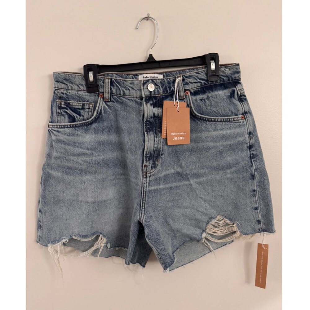 NWT Reformation High-Rise Wilder Jean Shorts in Atwood [31]